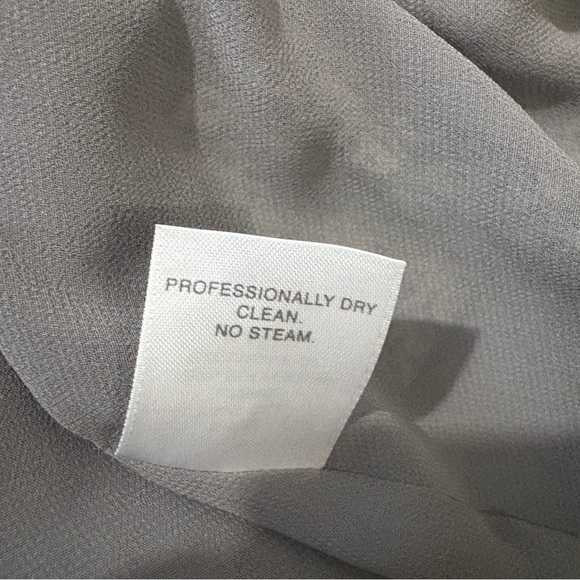 Valette Silk Sleeveless Halter Neck Maxi Dress Sz 2 Gray White Boho Peasant - Picture 12 of 12